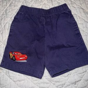The Disney Store Toddler Boy 4T Lightening McQueen Shorts Navy Blue